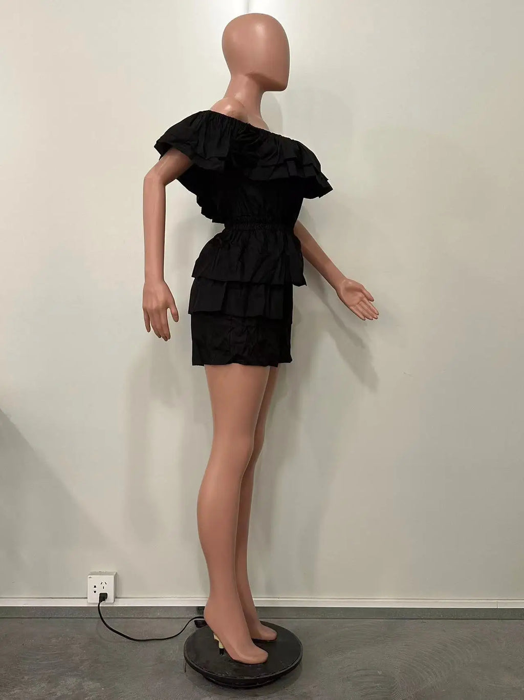 Summer Ruffles Playsuit Sexy Women Slash Neck Elegant Streetwear Club Romper Overalls
