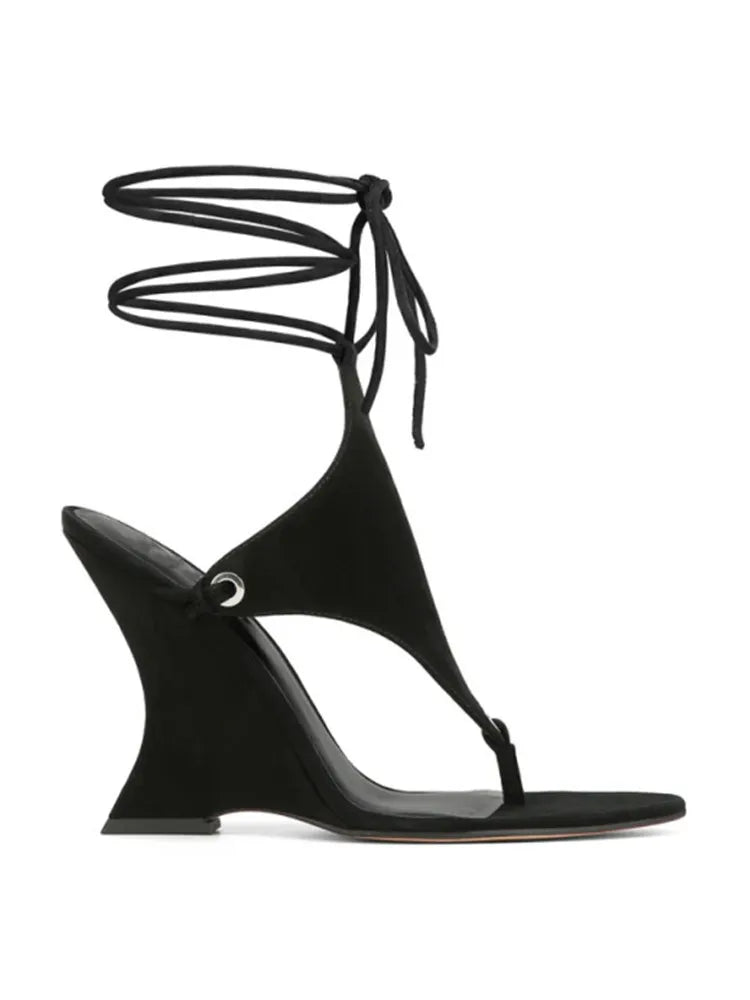 Coarse Pinch Toe Ankle Strap Sandals