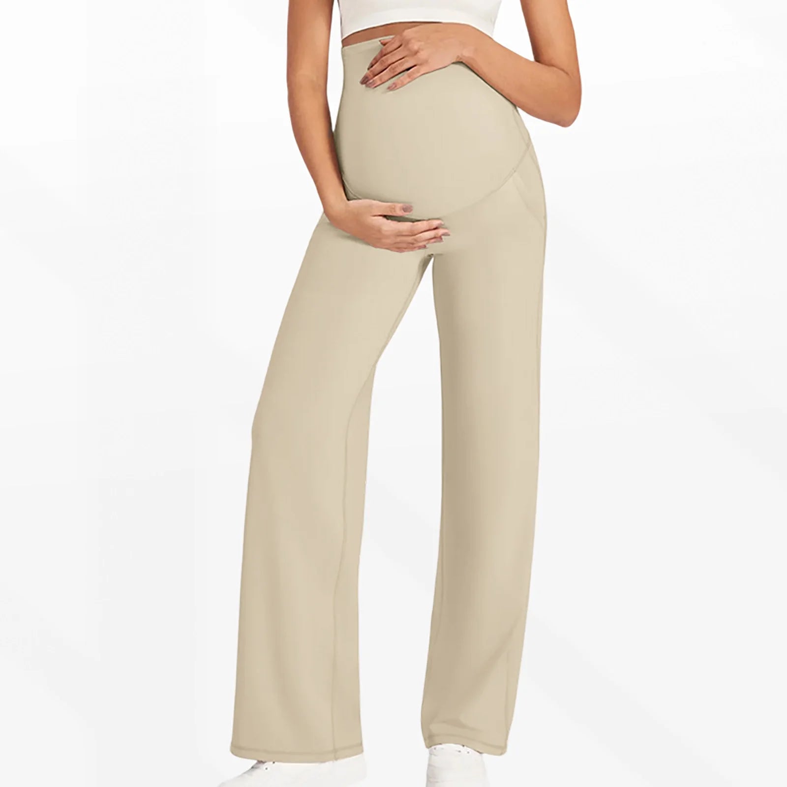 Elastic Pants Over The Belly with Pockets Sportswear