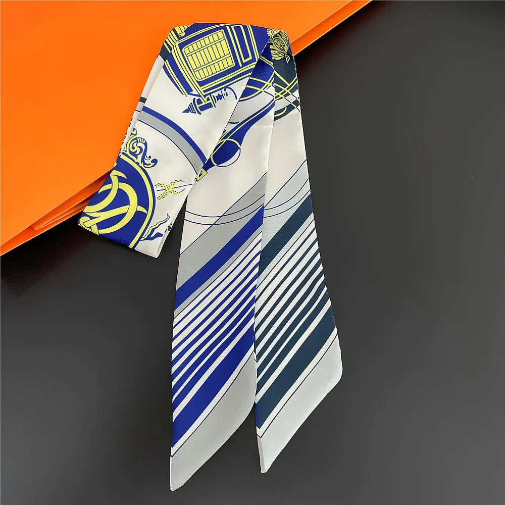Multi Printed Neckerchief Hair Tie