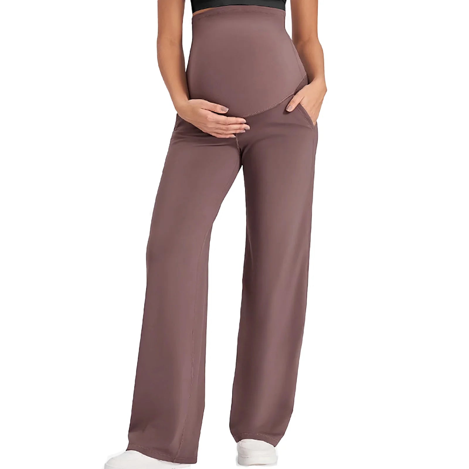 Elastic Pants Over The Belly with Pockets Sportswear