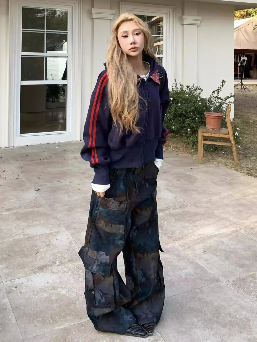 Multi Pocket New Style Camouflage Wide Leg Pants