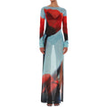 Yiiciovy Sheer Slim Fit Long Cover-Up Sheer Dress