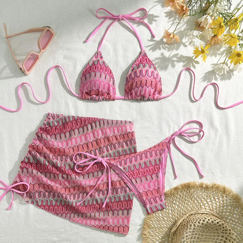 3Pcs Brazilian Poolside  Bikini