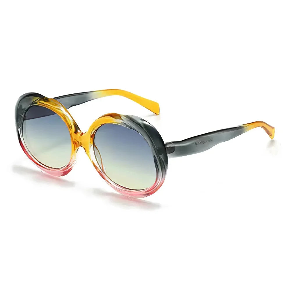 Retro Oval Metal Sunglasses