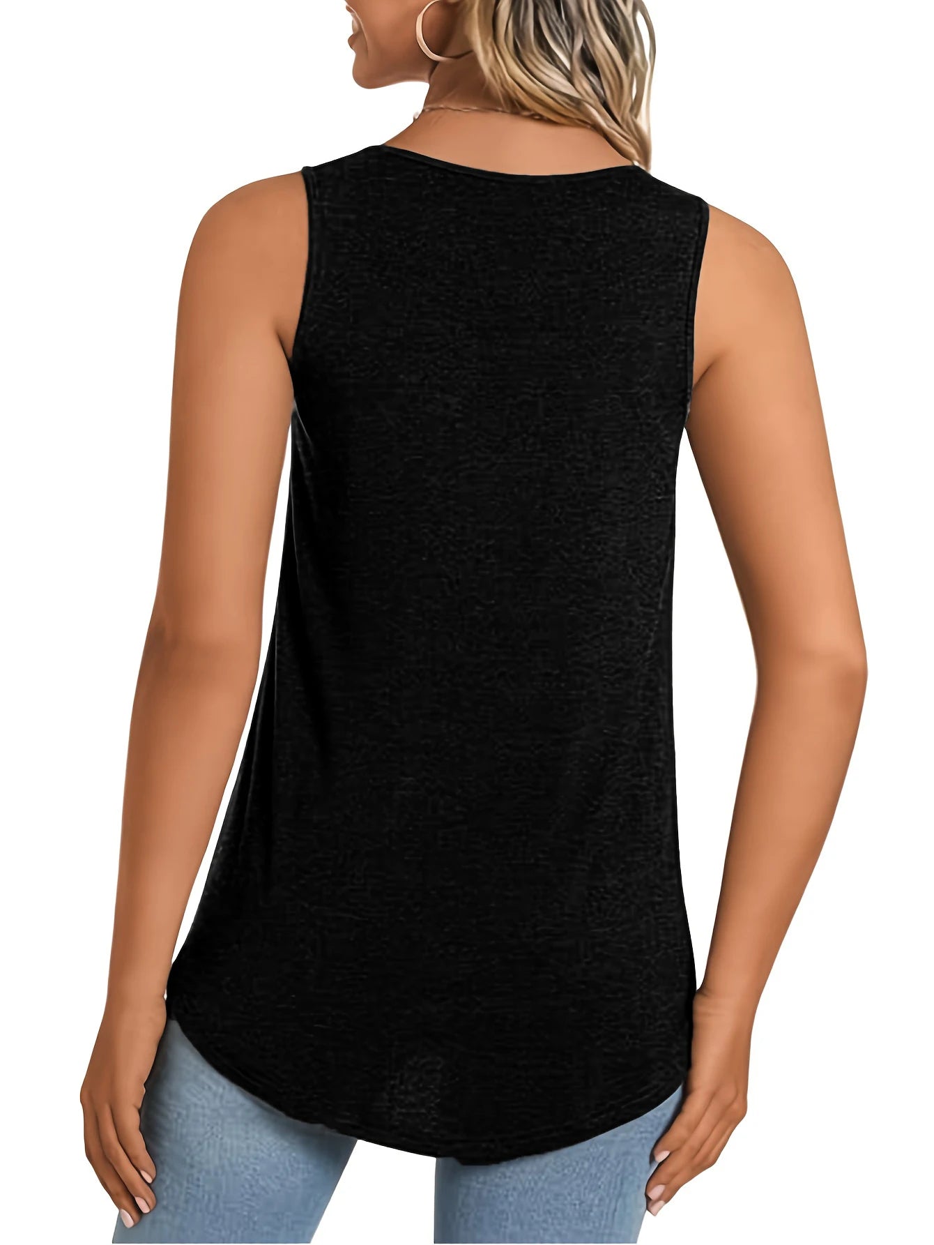 Loose Solid Casual Tank Top