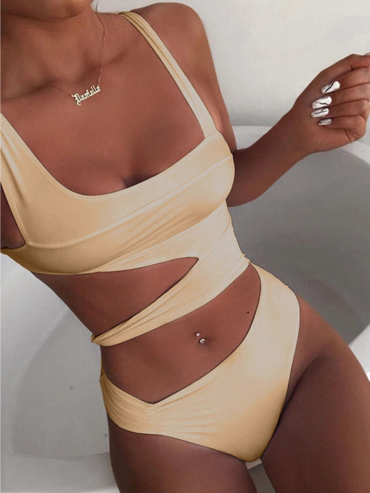 One-Piece Cut Out Push-Up Swimsuit