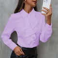 Elegant Ruffles Long Sleeve Blouse