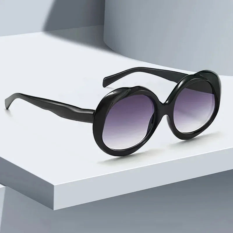 Retro Oval Metal Sunglasses