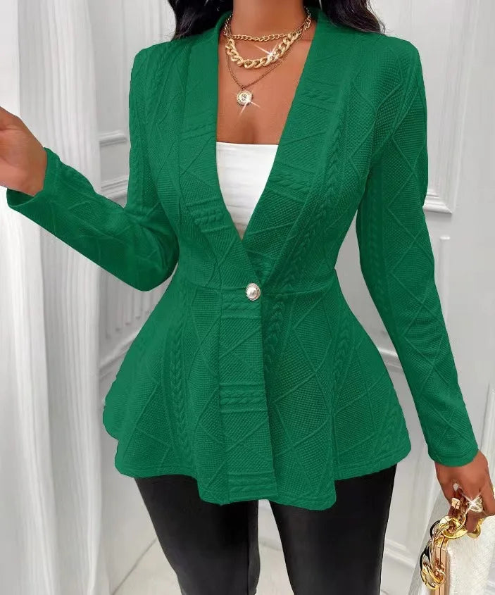 Thickened Single-button Textured Jacket