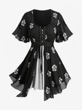 ROSEGAL  2-in-1 Rose Mesh Top