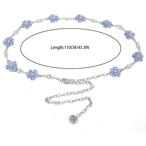 Belly Waist Chain Flower Pendant Belt