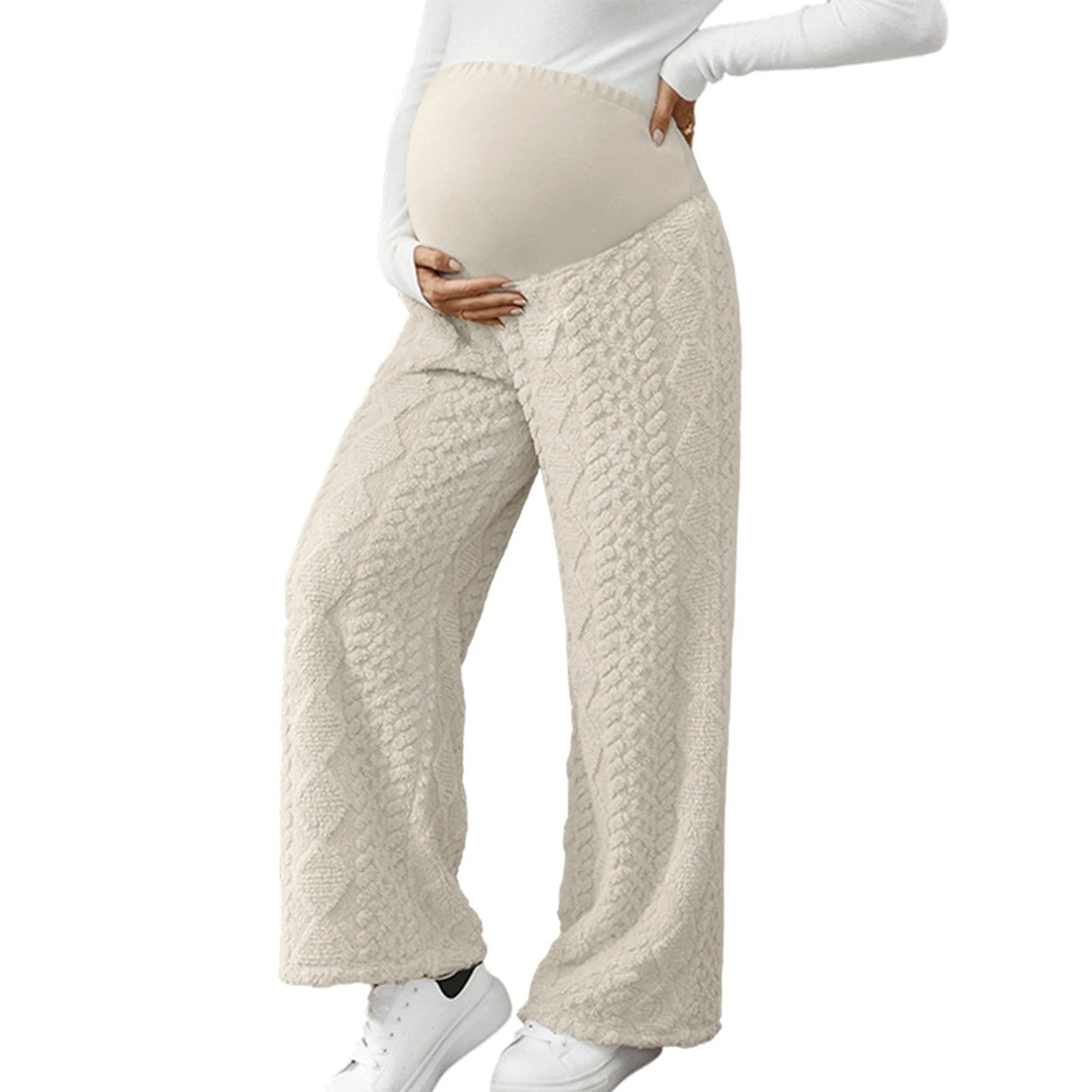 Elastic Pants Over The Belly with Pockets Sportswear