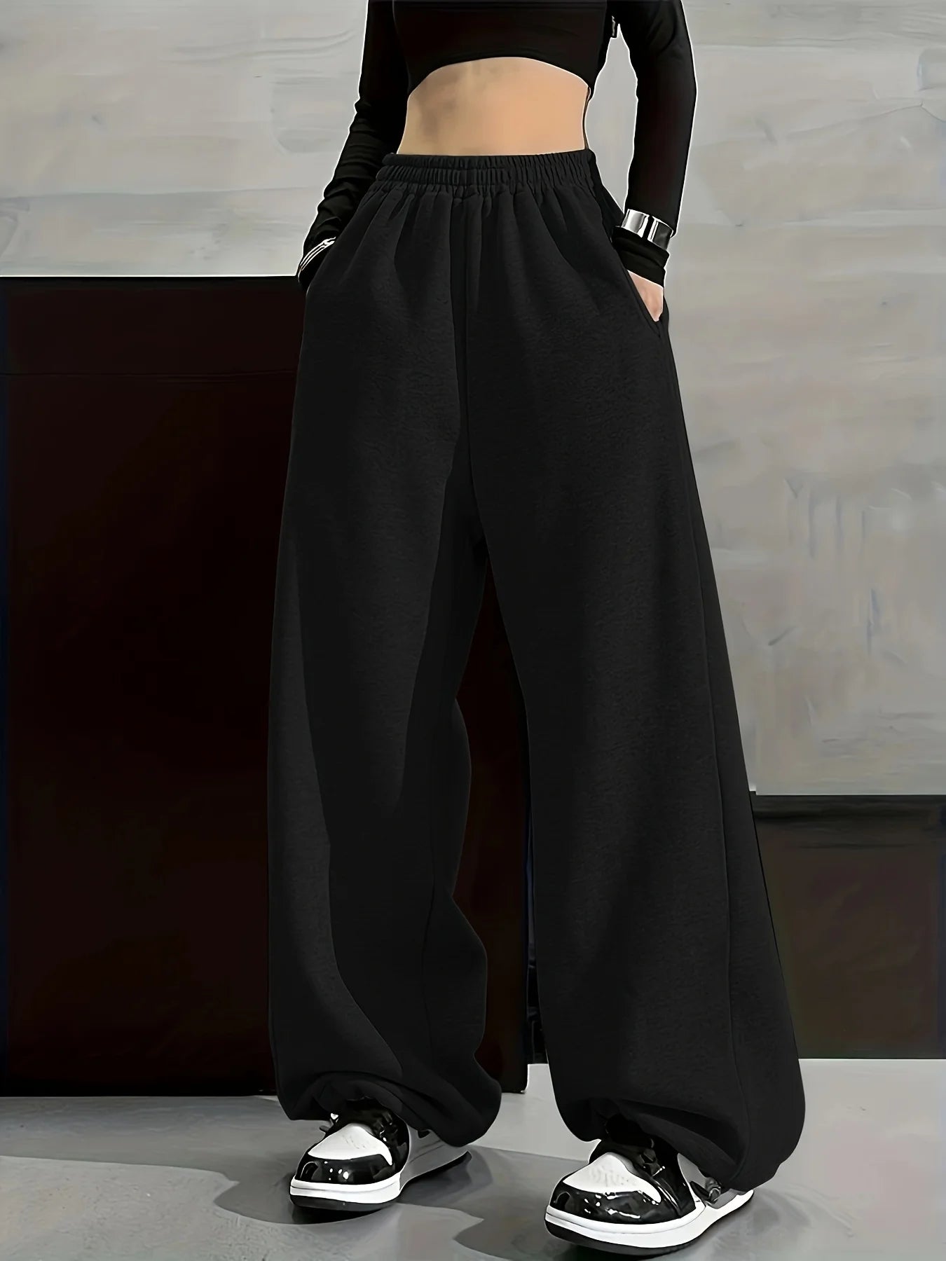 Fleece Oversized Trendy Sweatpants