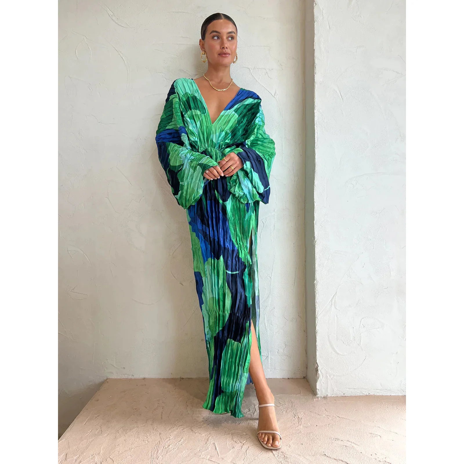 Sexy A-Line Pleated Beach Dress