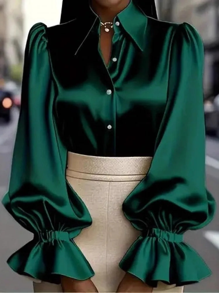 Long Loose Sleeve Elegant Blouse