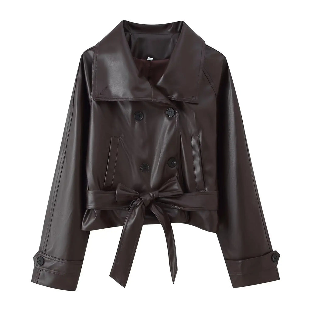 Double Breasted Turn-Down Collar Street Jacket