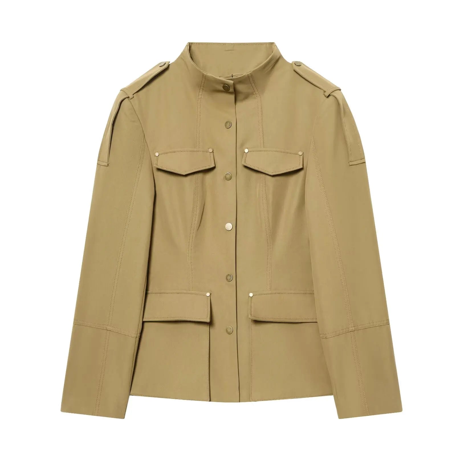 Chic Single Breasted Pocket Decorate Casual Coat