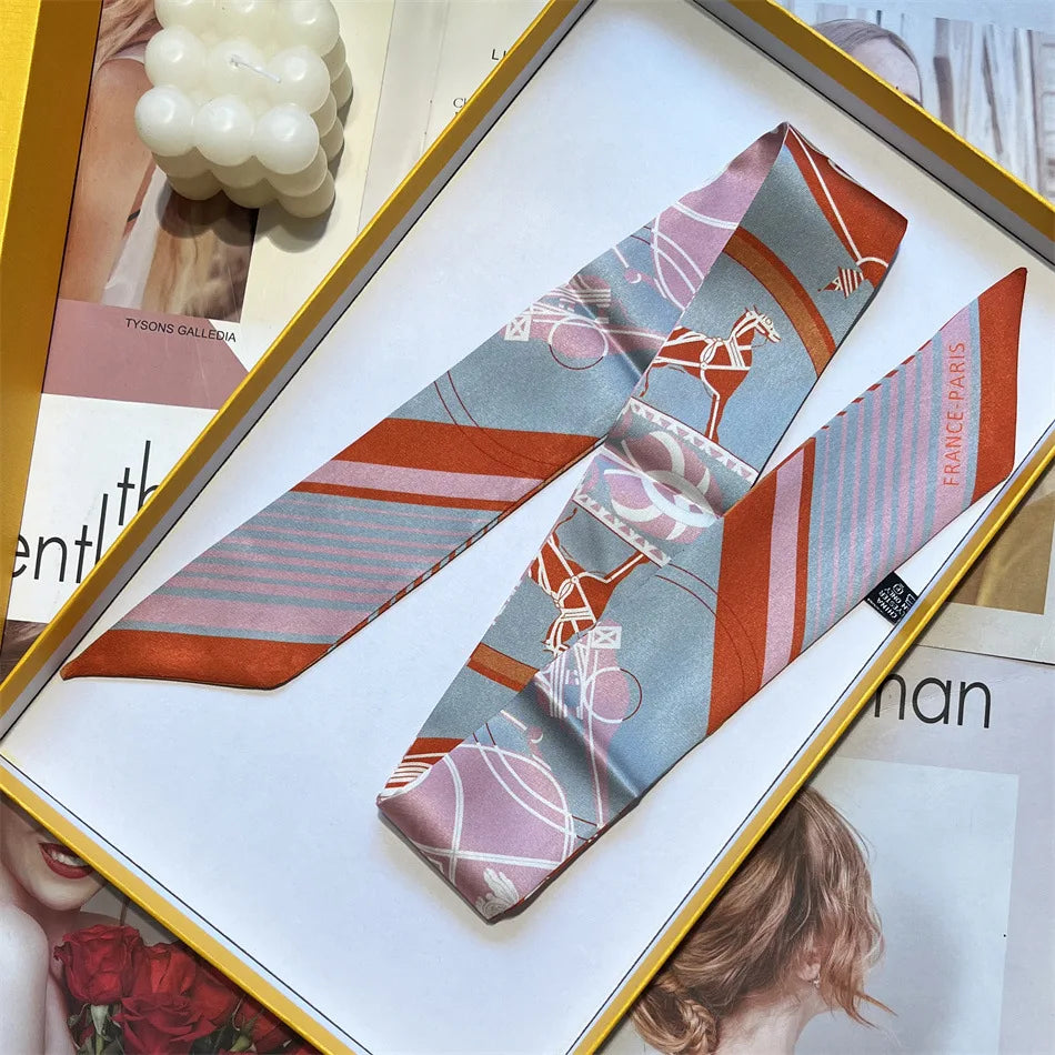 Multi Printed Neckerchief Hair Tie