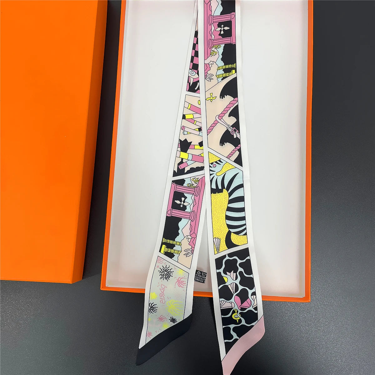 Multi Printed Neckerchief Hair Tie