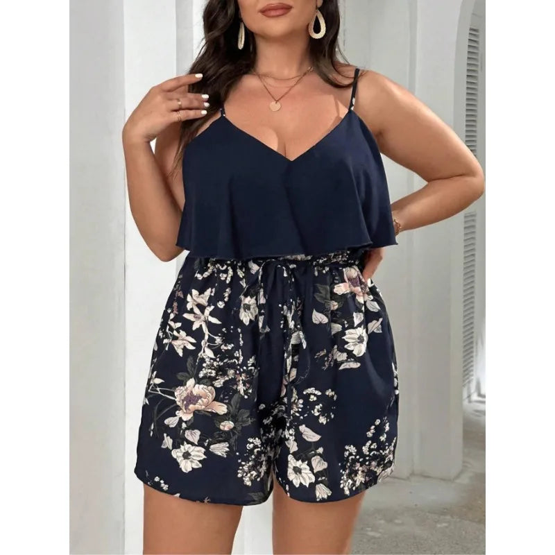 Bohemian Style Floral Print Versatile Jumpsuit