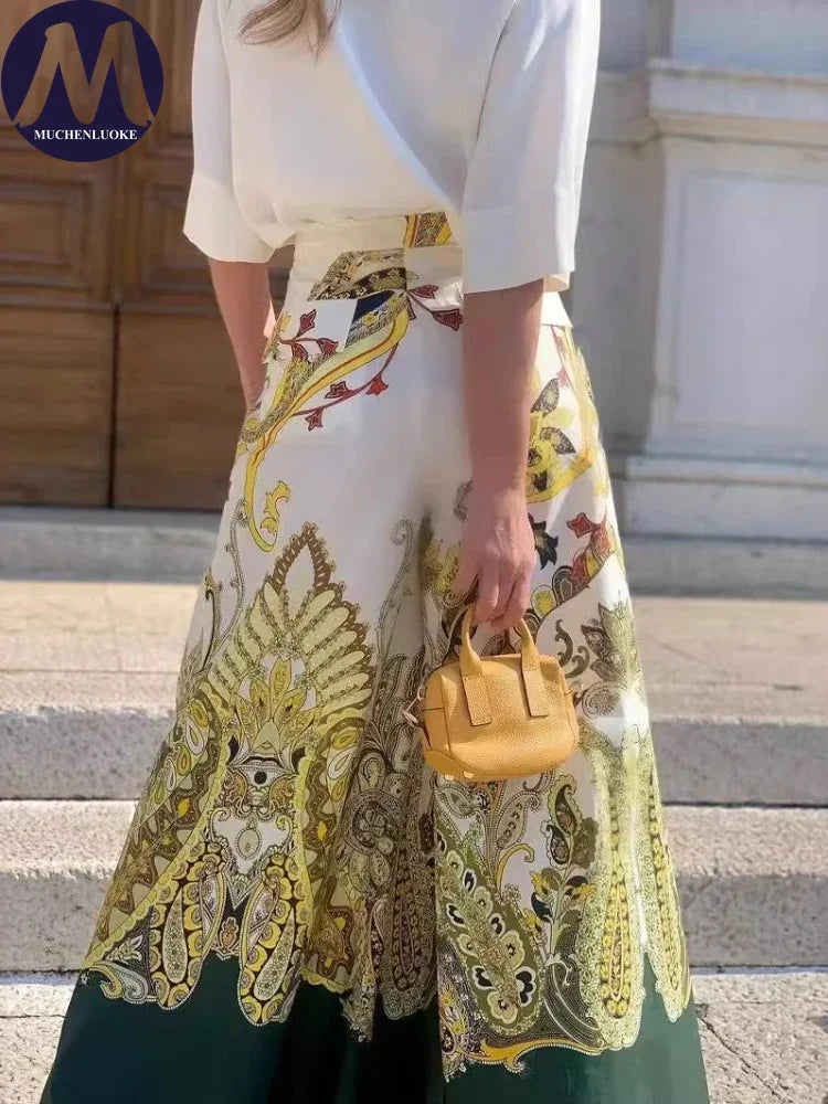2-Piece Fashionable Wide Leg Pants Ensemble