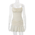 French Slim Ruffled Pleated Top &  Skirt