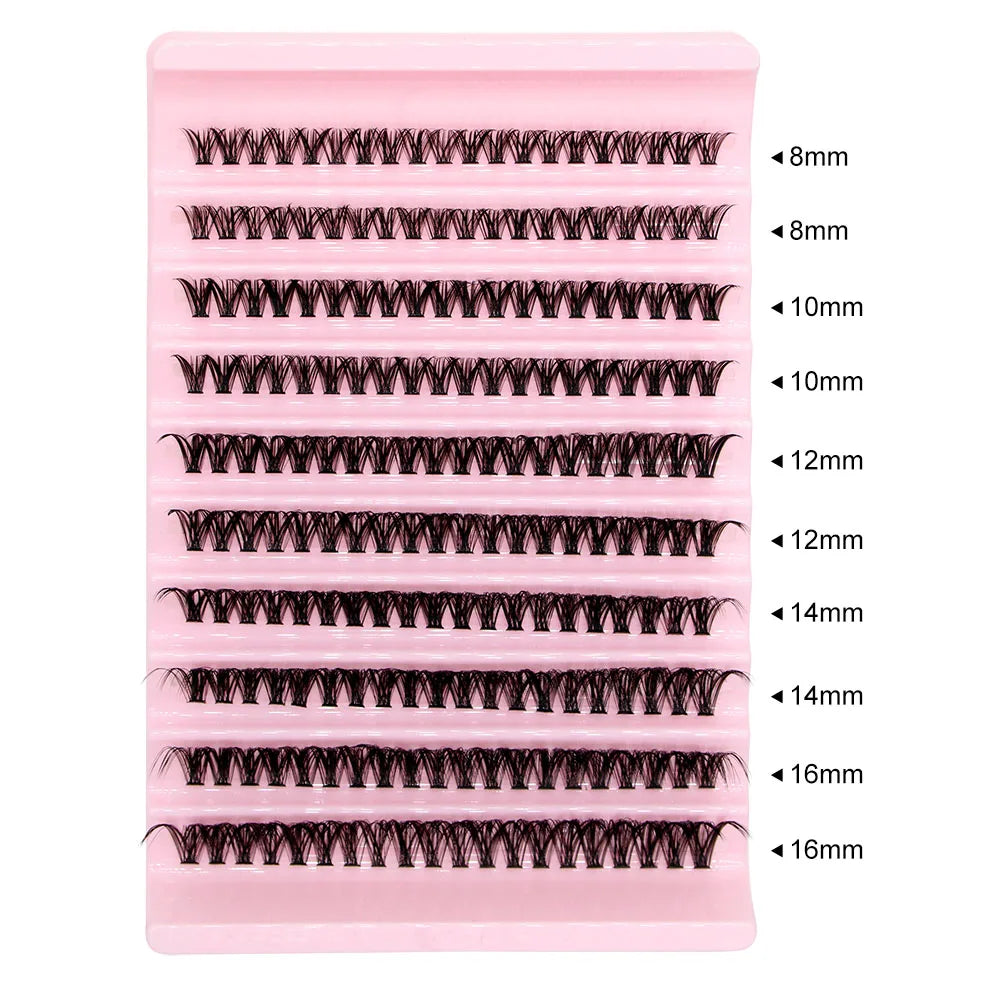 Super Bunch Mink Eyelashes 1 Box/200 Bundles Natural Eyelash Extension 3D Russia Individual Cluster Makeup Tools Lashes Cilia