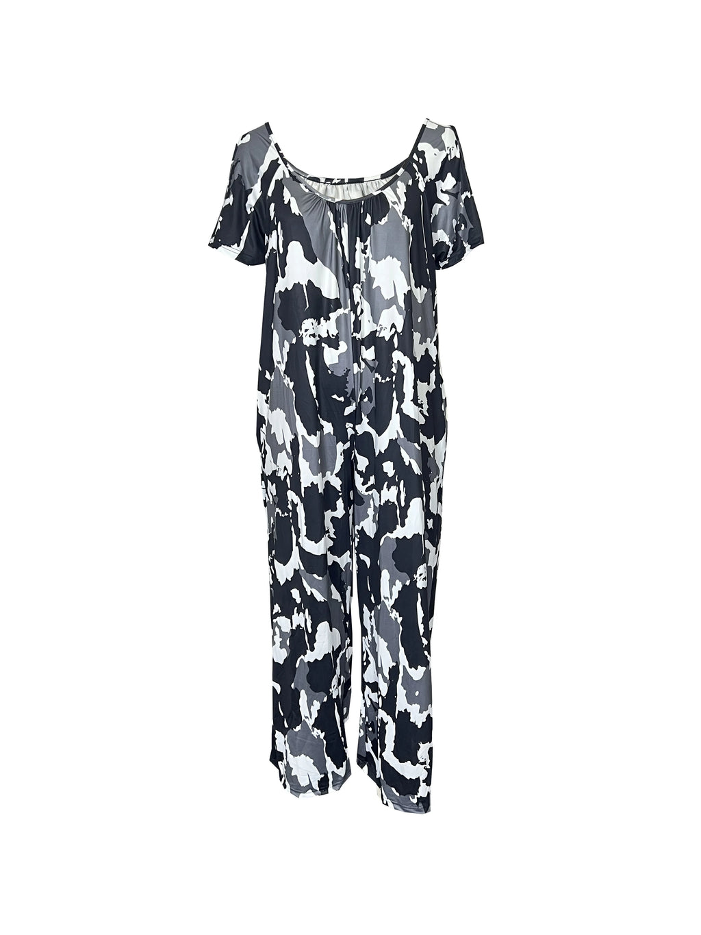 Cross-border Printed V-neck Jumpsuit