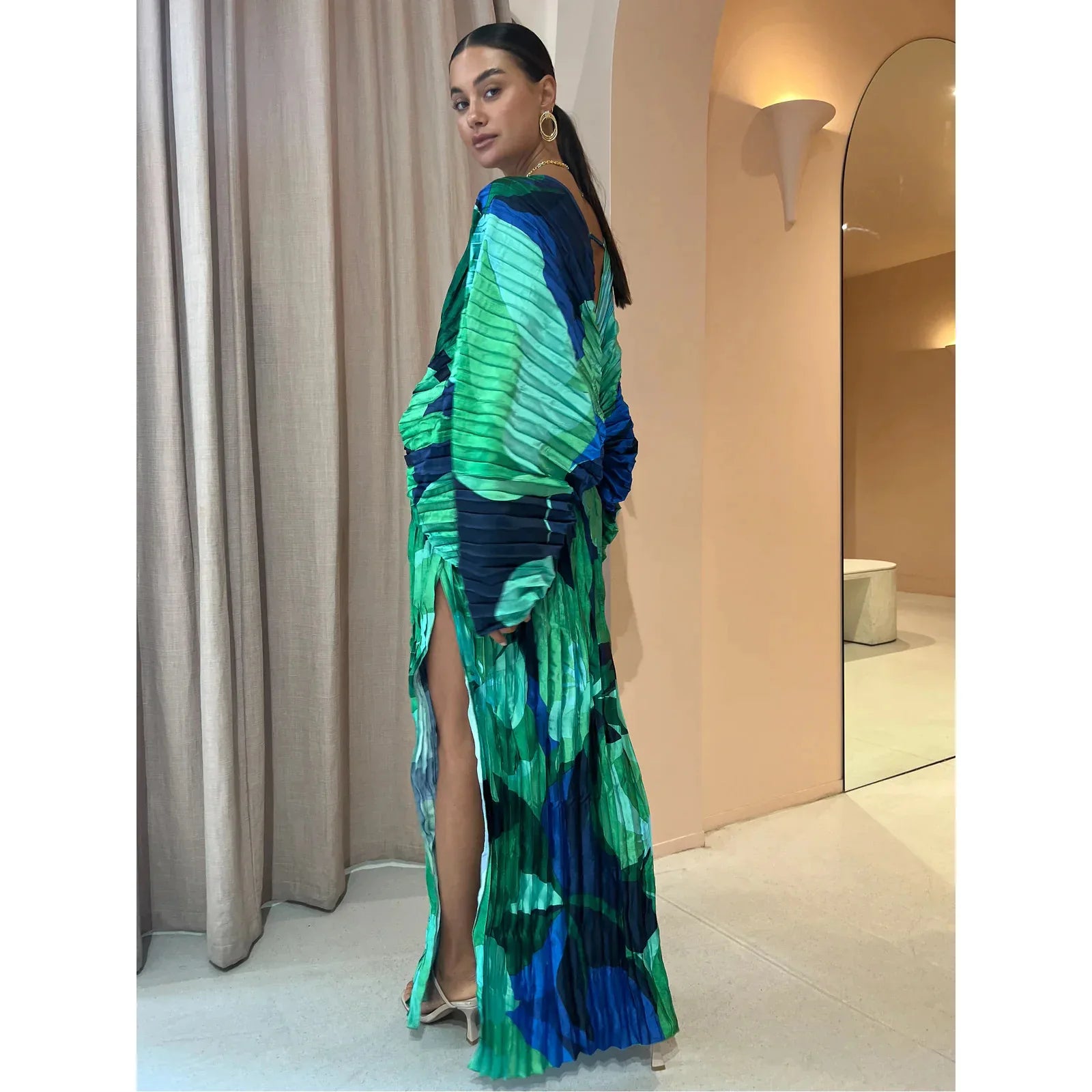 Sexy A-Line Pleated Beach Dress