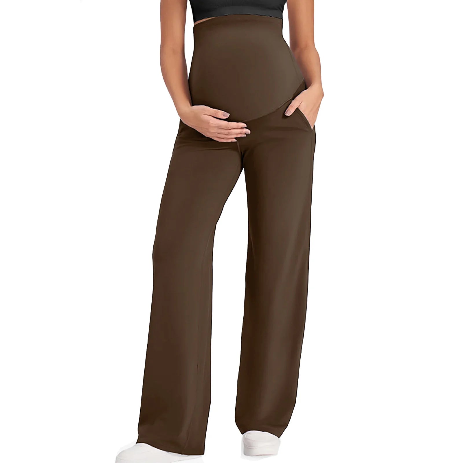 Elastic Pants Over The Belly with Pockets Sportswear