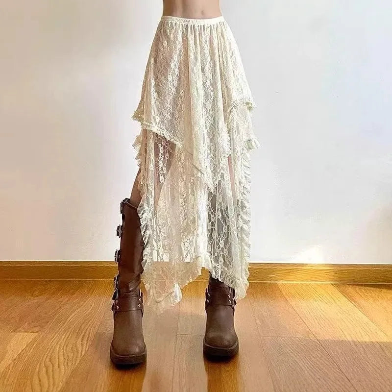Women's Set with Spring and Autumn Design Fashionable Top+Maillard Camisole Skirt with Versatile Skirt Three Piece Set