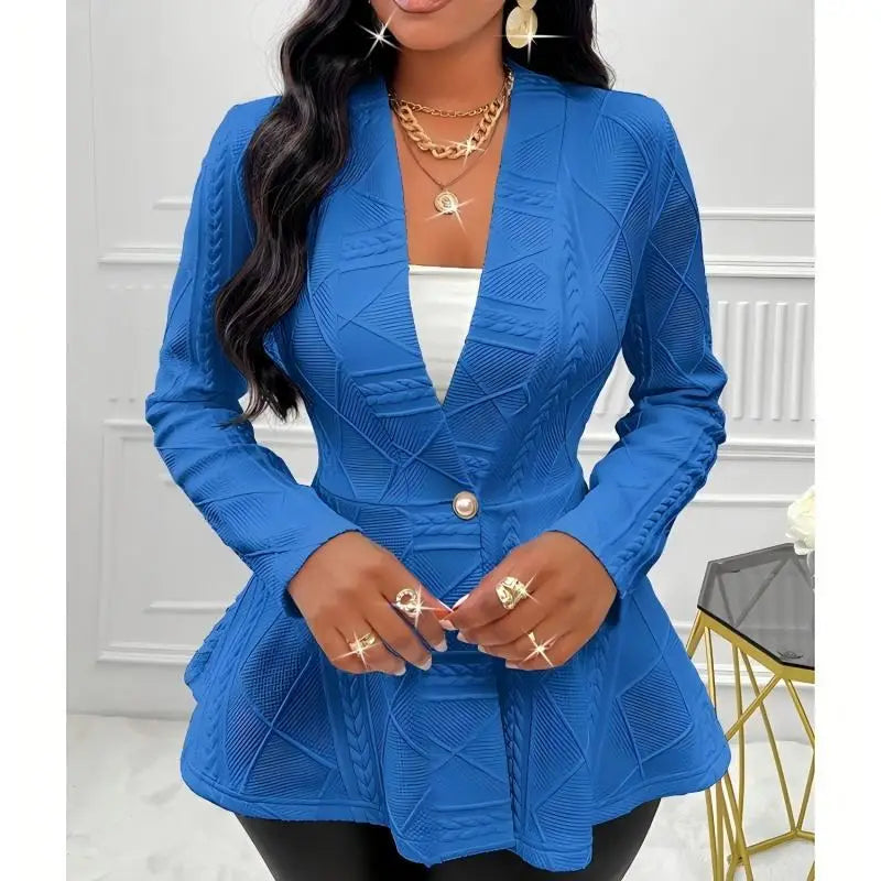 Thickened Single-button Textured Jacket
