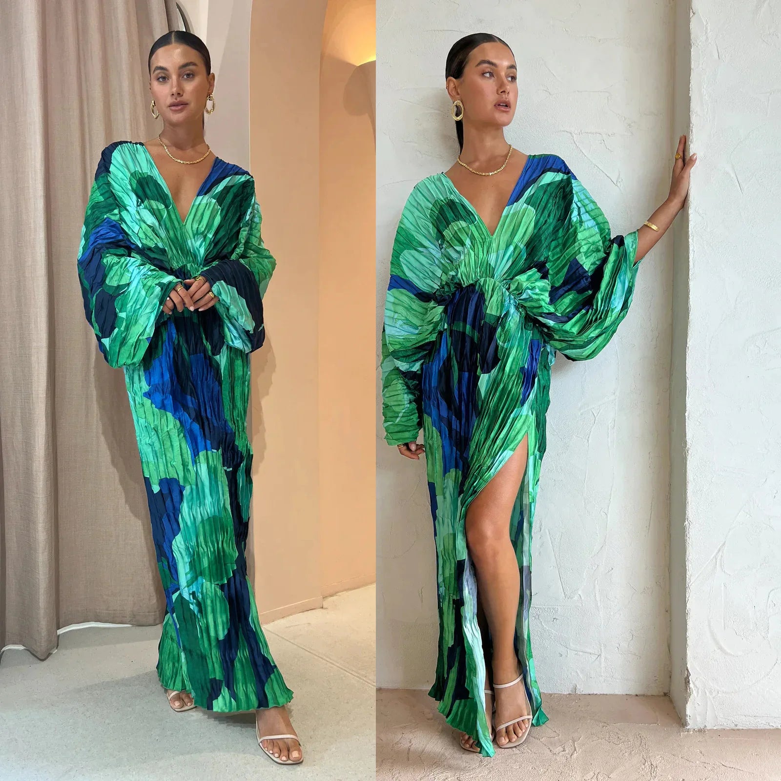 Sexy A-Line Pleated Beach Dress