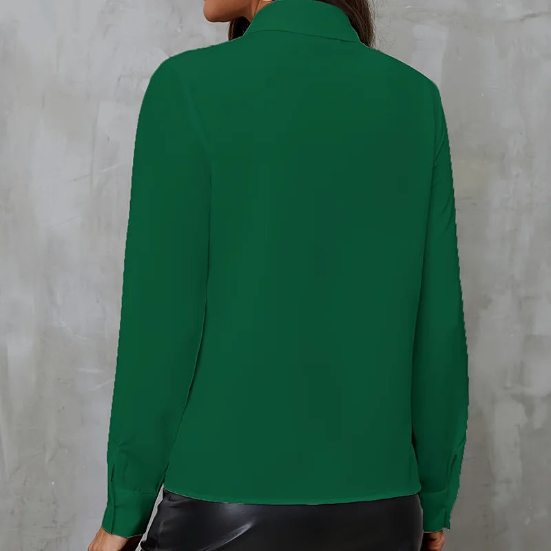 Elegant Ruffles Long Sleeve Blouse