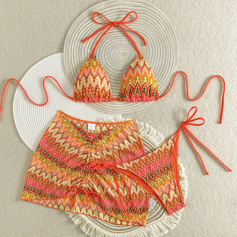 3Pcs Brazilian Poolside  Bikini