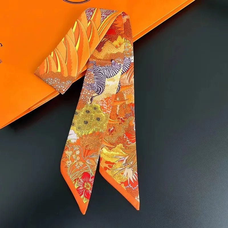 Multi Printed Neckerchief Hair Tie