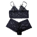 Perspective Lace Strap Bra Underwear Set