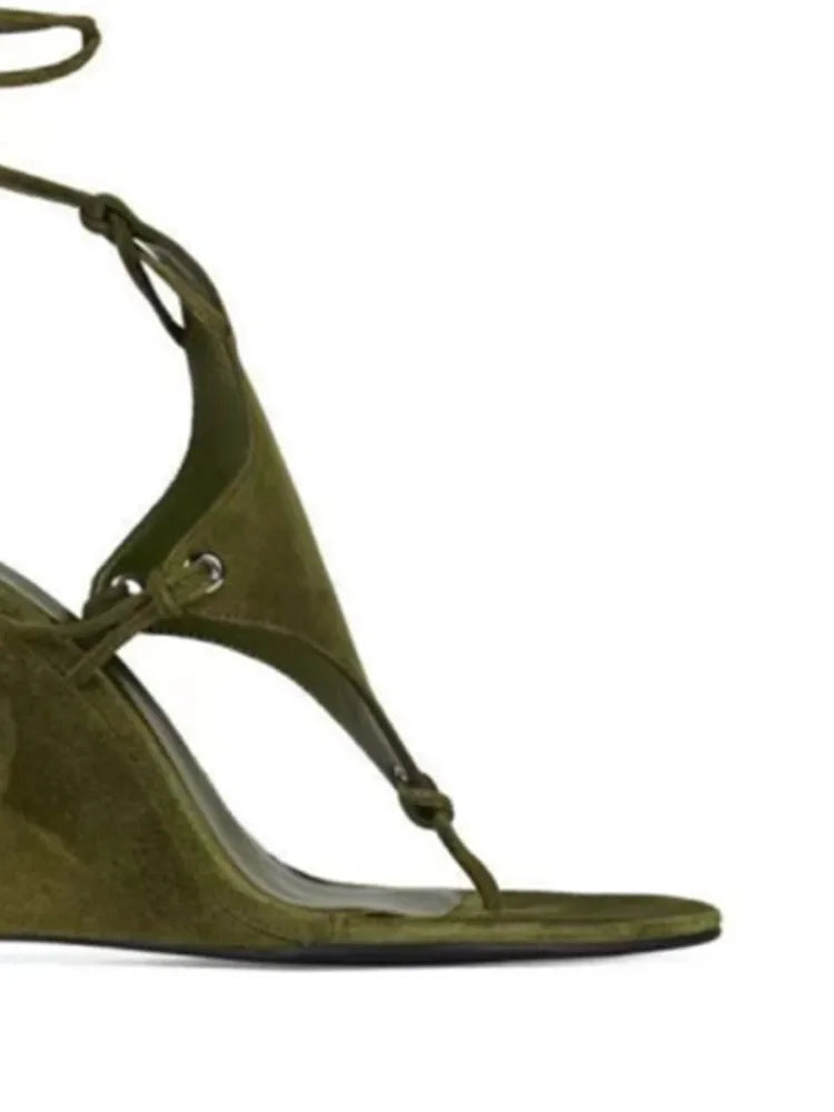 Coarse Pinch Toe Ankle Strap Sandals