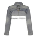 Vintage Denim Crop Top Jackets