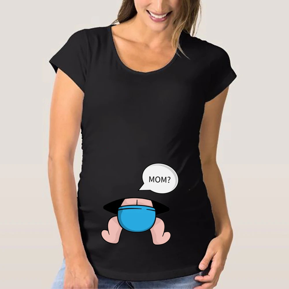 Cute Funny Graphic Pregnancy T-shirt Blouse