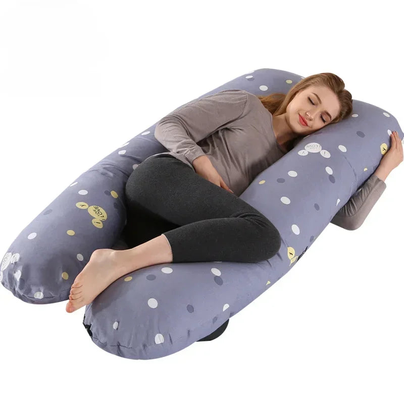 Removable Washable U-shaped Waist Support Cushion Body Maternity Pillow