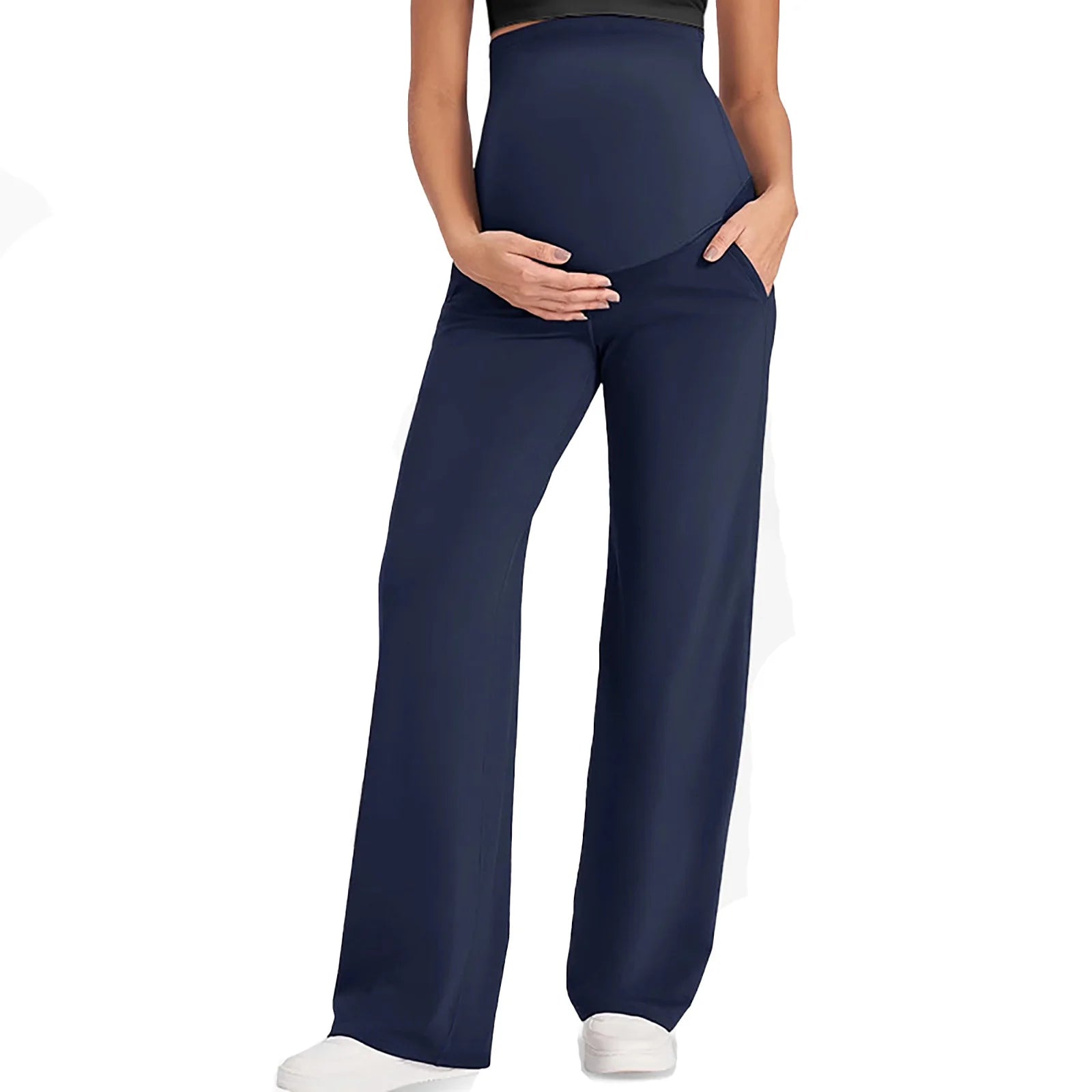 Elastic Pants Over The Belly with Pockets Sportswear