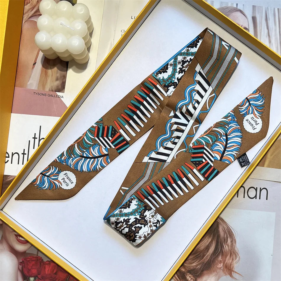 Multi Printed Neckerchief Hair Tie