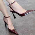 Sweet Pointed Toe High Heels with Ankle Buckle Strap