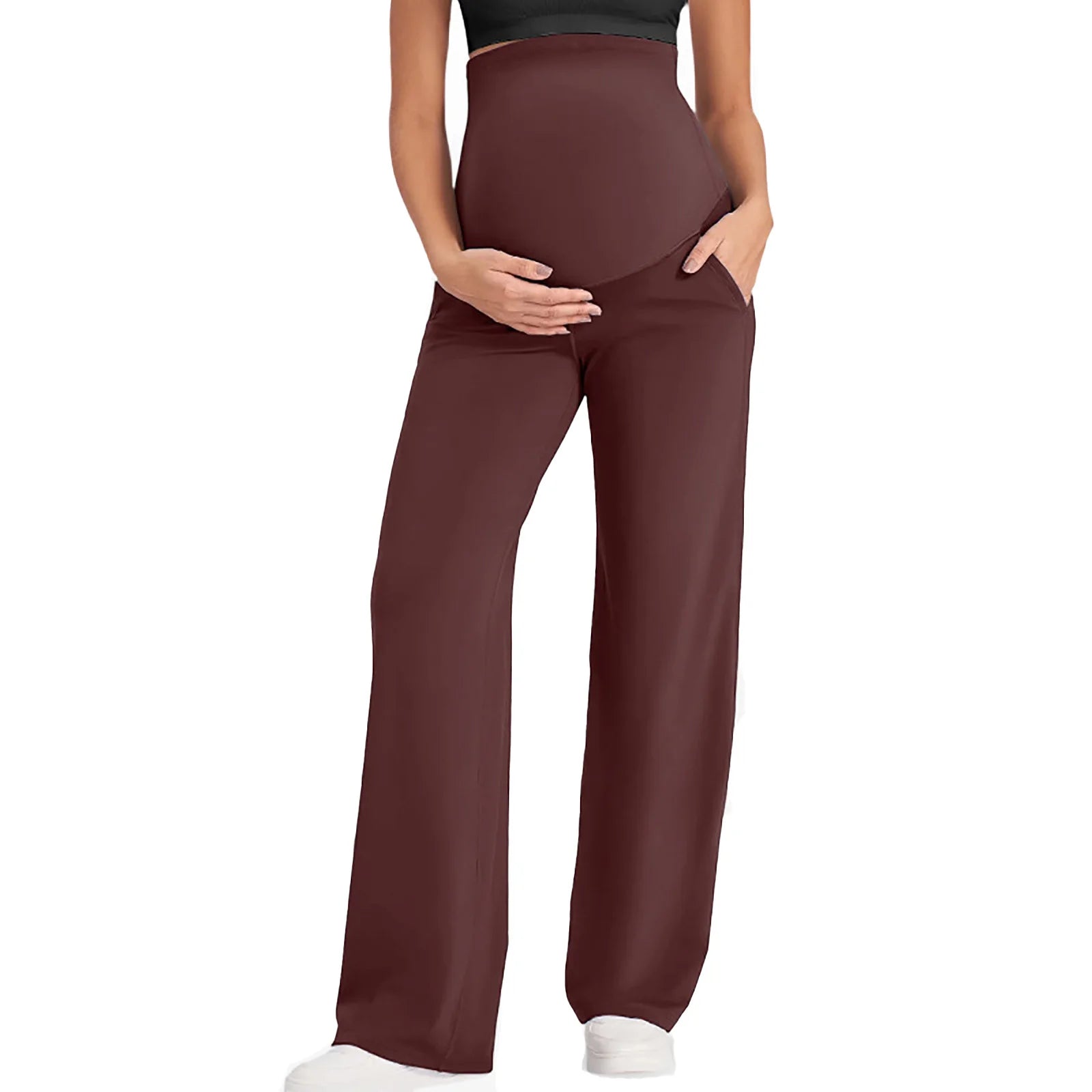 Elastic Pants Over The Belly with Pockets Sportswear