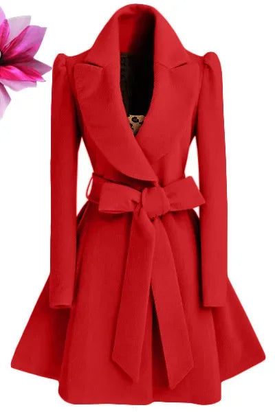 Tweed Long Sleeve Turndown Collar Coat