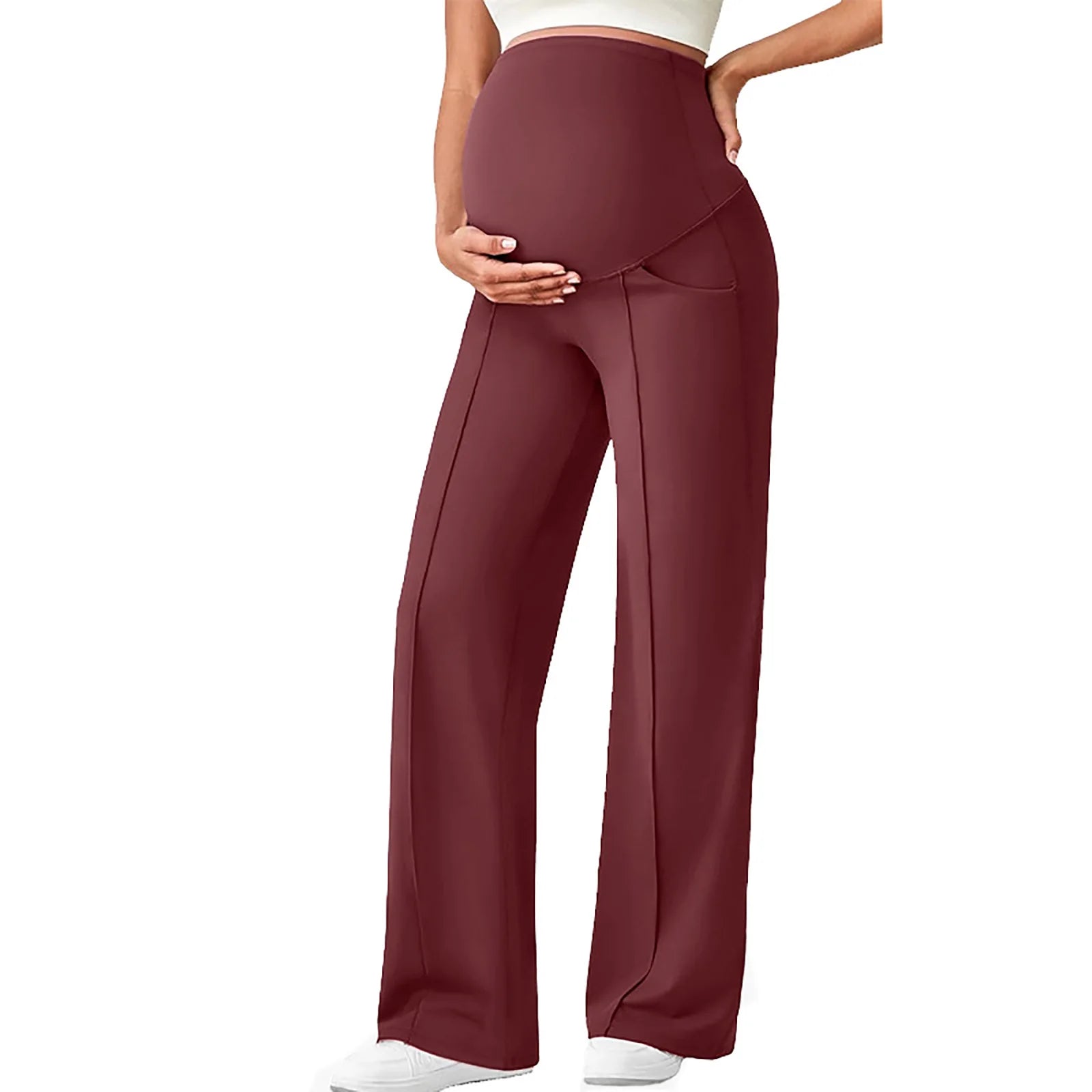 Elastic Pants Over The Belly with Pockets Sportswear