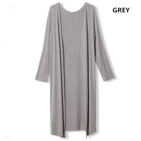 2026 Spring Autumn women thin knitted cardigans, Women long Sweaters vestidos Cardigans outerwear black gray coat
