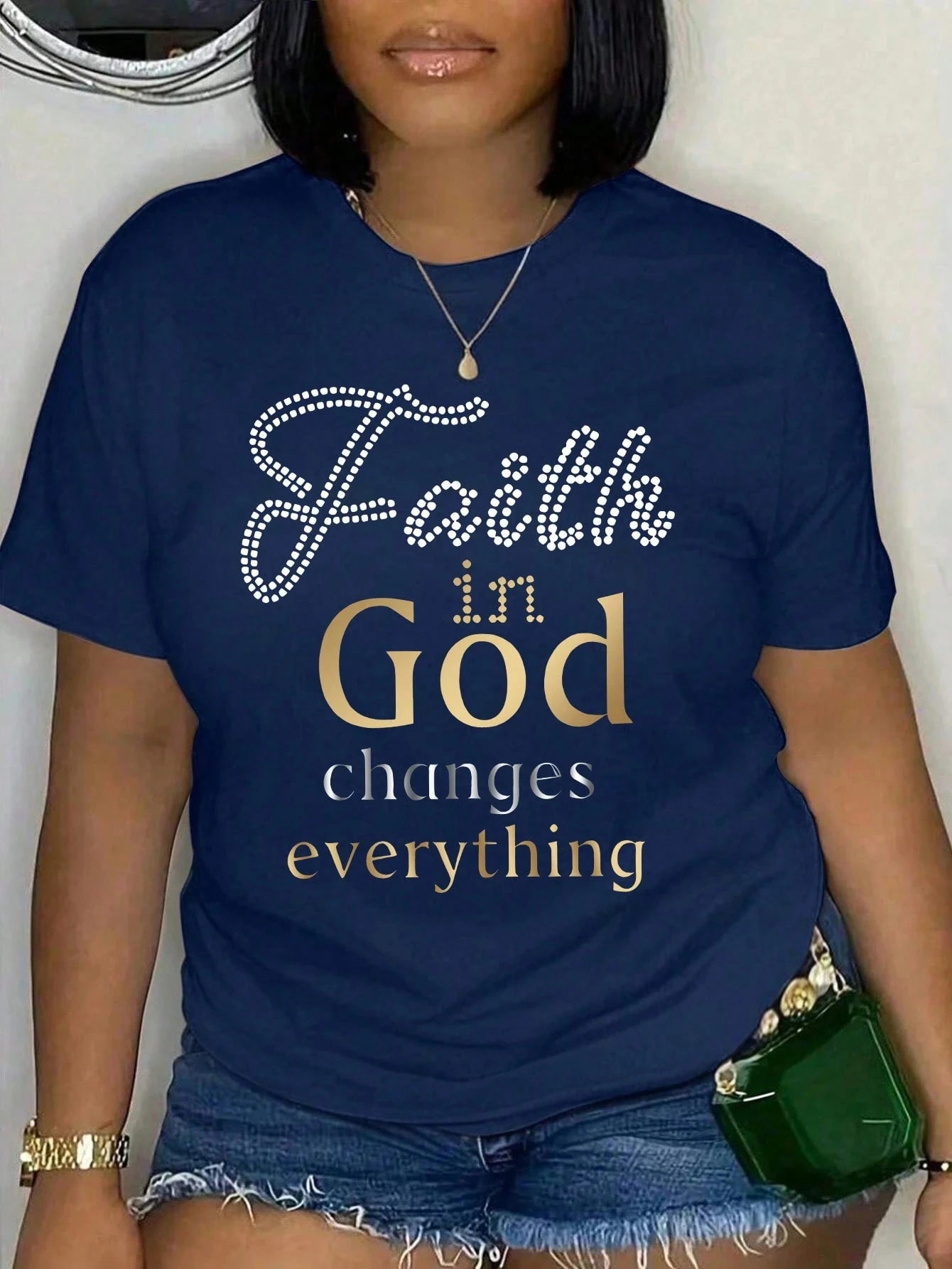 Faith In God Changes Everything Print T-shirt